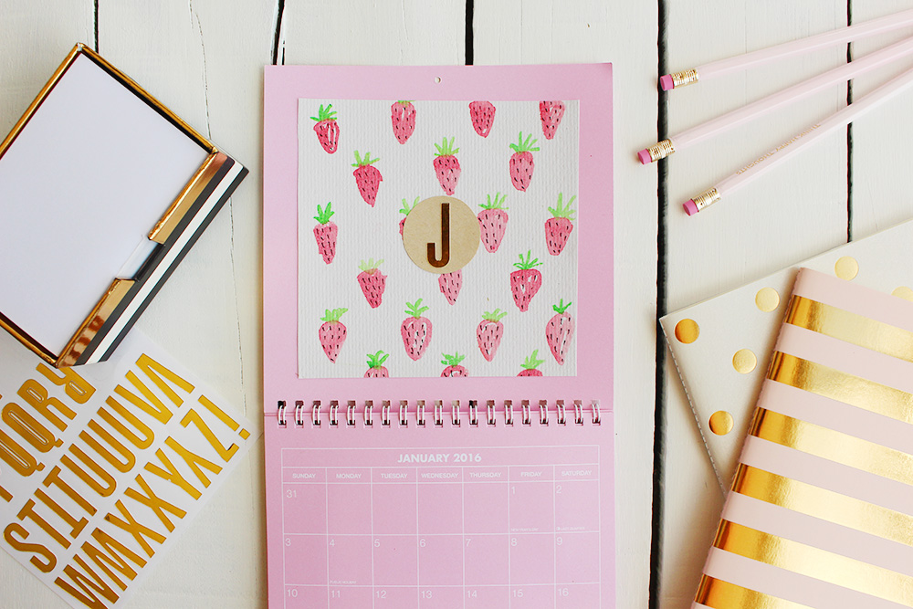 DIY Watercolour Calendar - Find more fun DIYs, crafts and recipes over at EverSoBritty.com