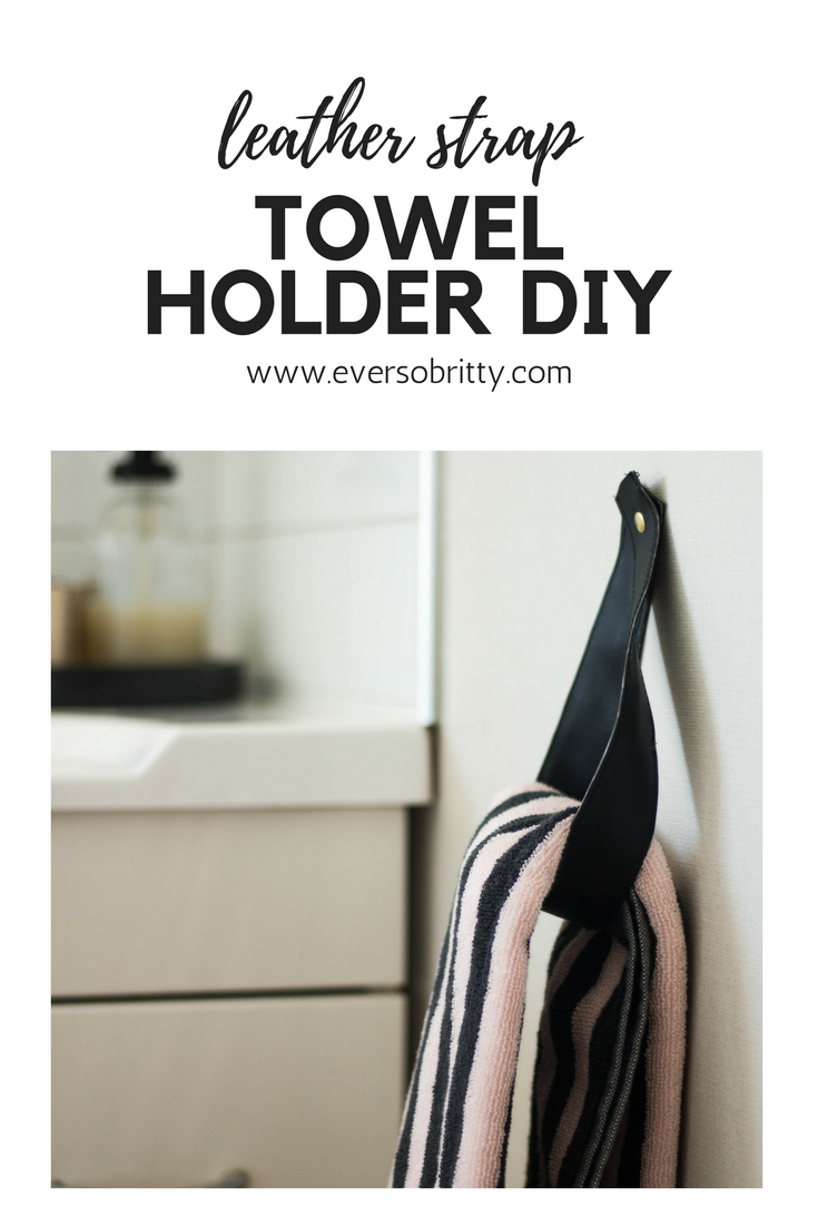 Looking for an awesome DIY leather strap towel holder? Why not make your own?
