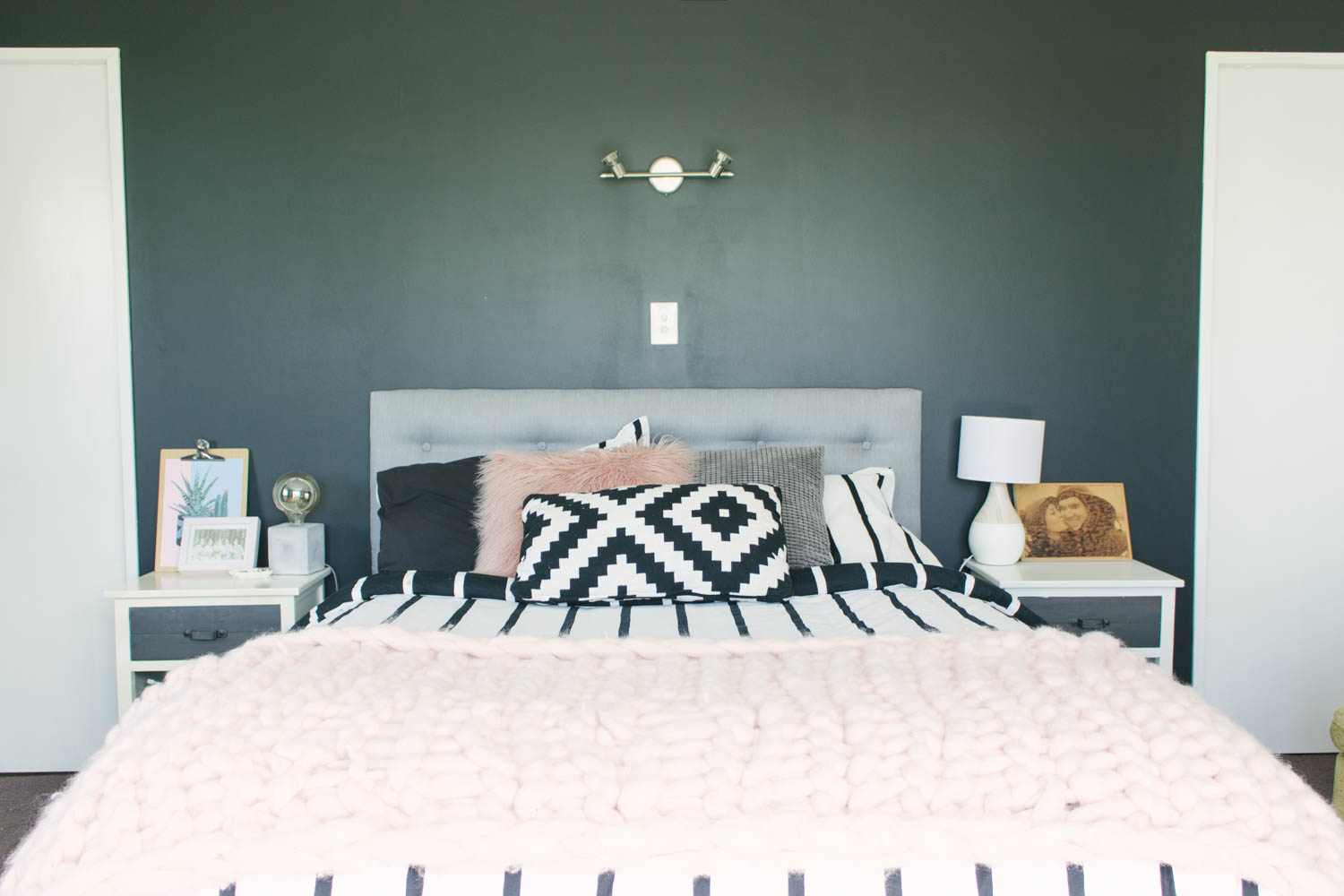 Make your own DIY upholstered headboard for less than $100!! Easy peasy.