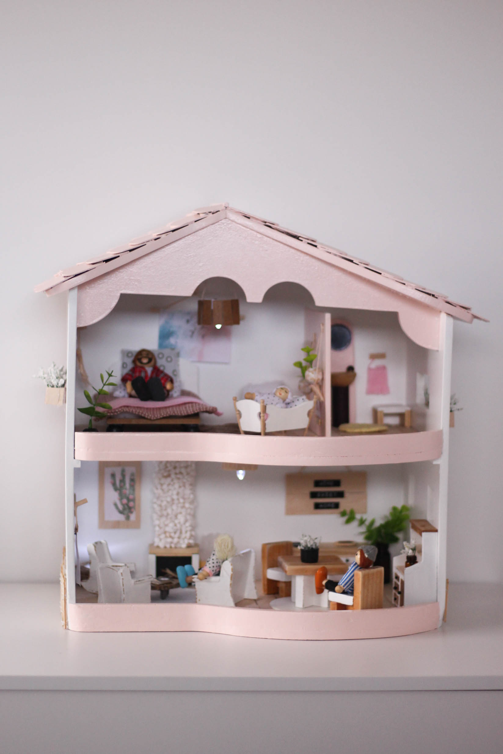 OBSESSED with this doll house renovation. It was so fun and super affordable!